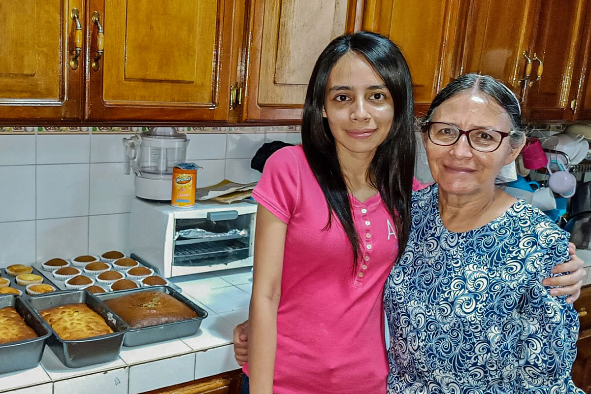 mother and daughter bake on weekends to earn money