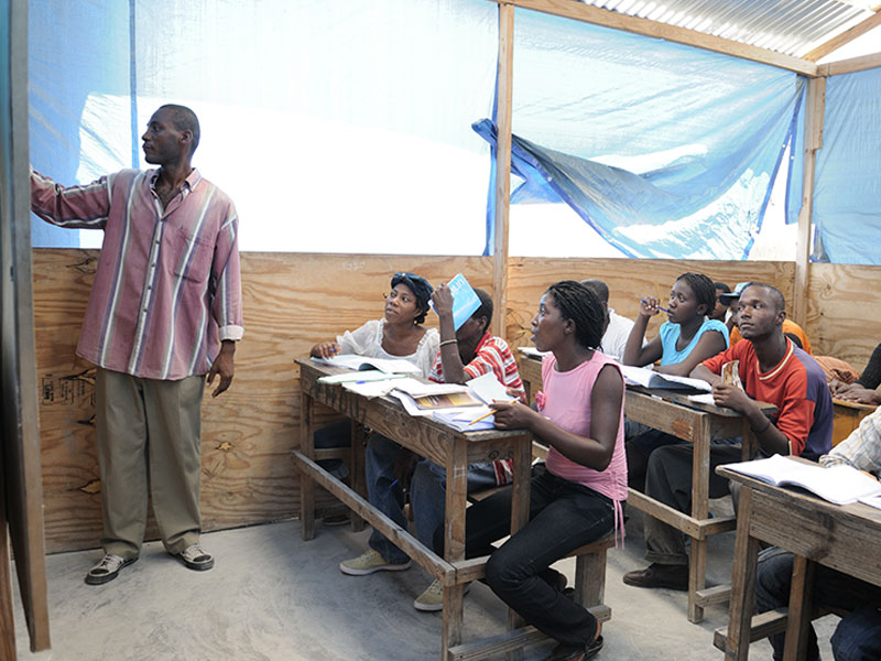 haiti savings group during teaching session