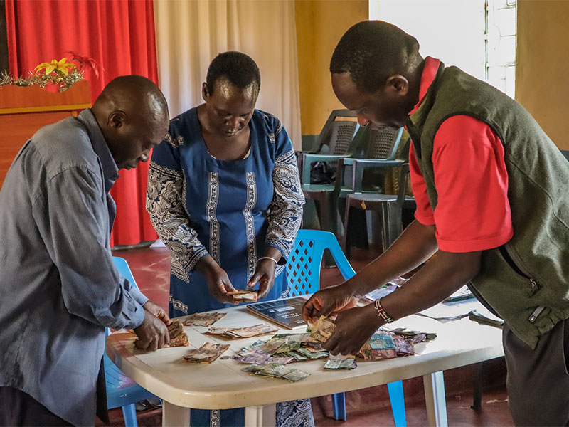 savings group meeting in Kenya